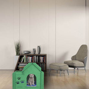 Nid pour animaux de compagnie pliable de grande taille à bas prix, maison pour chat et chien, amovible et lavable, en matériau RPET - Product Image 2