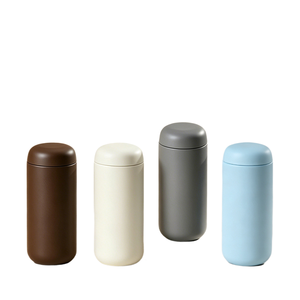 Bouteille isotherme minimaliste de 16 oz en acier inoxydable SUS304, gourde portable, tasse à café, cadeau d'affaires, thermos - Product Image 1