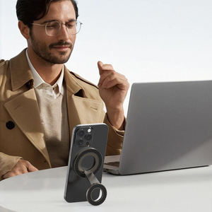 Soporte de anillo de teléfono móvil magnético de doble cara multifuncional soporte de montaje de coche giratorio Flexible agarre de teléfono móvil - Product Image 5