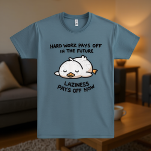 Lazyness Pays Off Now Camiseta con gráfico, unisex, talla mediana para adultos - Product Image 3