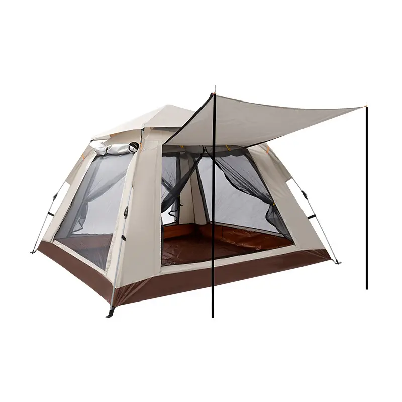 Açık ev kamp çadır otomatik su geçirmez kalınlaşmış çadır güneş kremi kamp büyük kapasiteli dört taraflı çadır