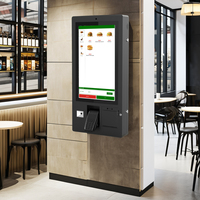 Terminal de commande et de paiement sans espèces 21,5 pouces – Borne de commande automatique pour la restauration