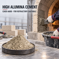 Ciment à haute teneur en alumine CA50 A600, ciment aluminateux réfractaire pour matériaux coulables