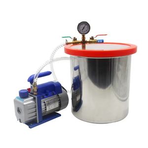 Concurrerende prijs 6 gallon vacuümkamerkit 20L roestvrijstalen ontgassingskamer 10 CFM 1PK enkeltraps vacuümpomp voor droge toepassingen - Product Image 6