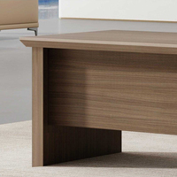 Bureau de direction en bois moderne et élégant Table de bureau classique pour patron ou président Meubles pour espaces exécutifs