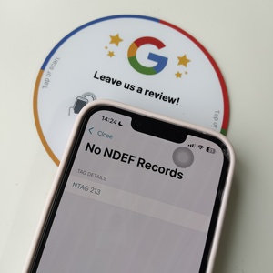 Étanche NFC PVC Google Review rond carré noir plaque Nfc époxy autocollant Nfc étiquette autocollant avec adhésif - Product Image 3