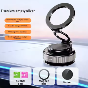 Support de téléphone magnétique à ventouse pliable de haute qualité Support de téléphone magnétique flexible sous vide réglable à 360 ° pour mur de voiture/salle de sport/miroir - Product Image 2