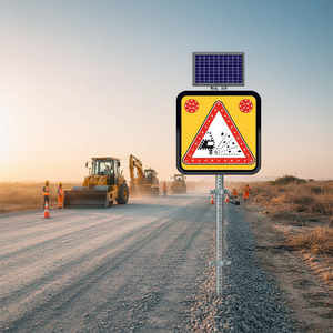 Señalización Solar 'Grava Suelta' 60 x 60 cm PC-Reflectante ASTM D 4956-11a Tipo I 5mm LED para Construcción de Carreteras y Seguridad Vial - Product Image 3