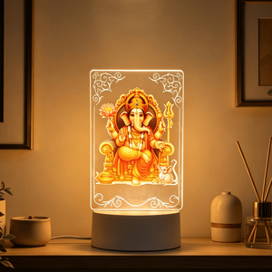 3D Night LED Display Base Acrylic USB Light up Bracket for Bedroom Decorative Lighting <b>Square</b> Shape for Nighttime Display - Product Image 5