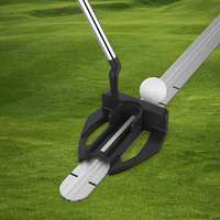 Règle de golf portable en alliage d'aluminium pour entraînement de swing, guide de trajectoire et jauge de putter avec échelle réglable à 180°, modèle international