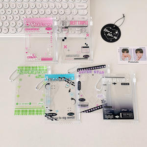Sac de bonbons créatif porte-carte avec porte-clés étudiant Id <span class=keywords><strong>Bus</strong></span> carte couverture Ins japonais idole Photo carte manches sac pendentif - Product Image 3