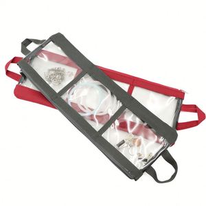 Transparent Storage Bag Travel Portable Jewelry Pouch With Zipper Closure and Hanging Loops for Easy Access - Product Image 1