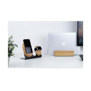 Accessoires de <span class=keywords><strong>bureau</strong></span> en <span class=keywords><strong>bois</strong></span>-Station de charge 2 en 1 pour montre Magsafe <span class=keywords><strong>et</strong></span> téléphone, support de chargeur double - Product Image 1