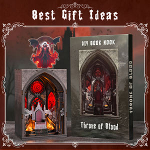 Minicity Book Nook Kit-fai da te casa in miniatura, Booknook minuscolo shelf decoro per la famiglia, gli amici (trono di sangue) - Product Image 4