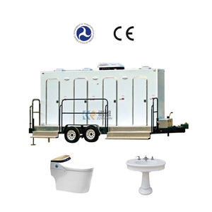 Salle de bain mobile portable VIP à 3 cabines pour l'extérieur, toilettes, douche, camping, salle de lavage, toilettes extérieures, remorque - Product Image 3