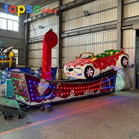 Manège Électrique Thème Noël Voiture Volante Fougueuse pour Enfants et Adultes - Offre Spéciale