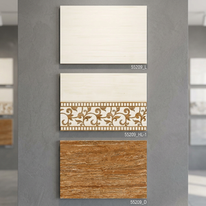 Carreaux muraux en céramique numérique bleu brillant poli 12x18 pouces pour intérieurs modernes de cuisine et de salle de bain - Product Image 1