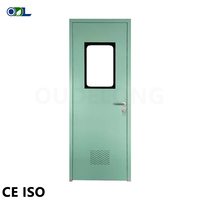 Système de porte de salle blanche modulaire Installation rapide Porte battante en fer galvanisé