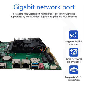 Placa Base Industrial Mini ITX con Core I5 1145G7, Cuatro Núcleos, Doble DDR4 64GB, 170mm*170mm, USB, LAN, con 2 Puertos LAN - Product Image 4