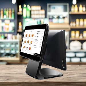 Bán buôn mạnh mẽ I7 Màn hình kép POS máy tính với 4 + 64GB Ram khối lượng cao bán lẻ tiền mặt đăng ký cho nhịp độ nhanh môi trường - Product Image 1