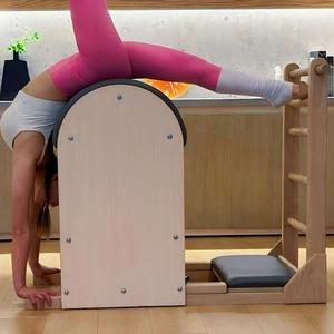 <span class=keywords><strong>Corrector</strong></span> de Columna Profesional para Pilates, Barril de Madera de Roble, Acolchado Confortable para Fortalecimiento del Core, Fabricante de Equipos de Gimnasio - Product Image 1