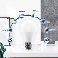 Ampoule LED 3W A60 E27/E26/B22 - Base en plastique AC résidentielle 6000K Ra80 Durée de vie de 15000 heures Certifiée Energy Star Garantie de 2 ans