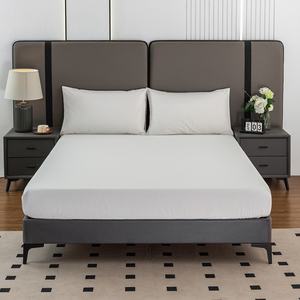 Drap de lit King-Size en coton 95% et fibre d'argent pur 5% antistatique pour mise à la terre, motif écossais brodé, pour maison, hôtel, hôpital - Product Image 3