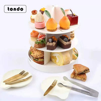 Tondo Premium Français Mousse Trois Couches Dessert Affichage Décoration De Mariage Emballage Rond Boîte À Gâteau