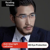 Lunettes de lecture progressives multifocales intelligentes à zoom intelligent, en titane, anti-lumière bleue, grises, pour hommes, avec changement de couleur et monture carrée