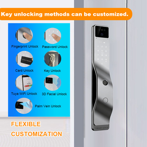 Serrure intelligente entièrement automatique contrôlée par l'application Tuya Grade C pour portes en aluminium en acier inoxydable - Product Image 2