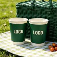 Offre Spéciale – Gobelets en Papier Kraft Double Paroi Biodégradables, Personnalisables, de Qualité Alimentaire, Recyclables et Compostables avec Couvercles pour le Vin