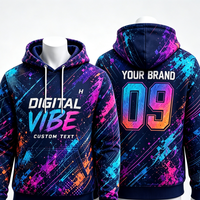Sweat-shirt en polyester à impression numérique résistante à la décoloration pour hommes et femmes, impression intégrale personnalisée pour événements d'équipe et merchandising - Commande urgente