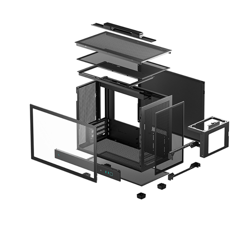 CH160 PLUS Black Aluminum Alloy MicroATX Computer Case & Tower in