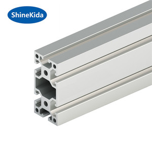 Profilo in <span class=keywords><strong>Alluminio</strong></span> Estruso con Scanalatura a T 40 Colore Argento 4080 e Profilo a V Nero Tipo C - Product Image 6