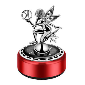 Angelo molto bello progettato ad energia solare rotante aria fragranza prezzo all'ingrosso Auto decorazione del cruscotto interno - Product Image 1