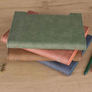Libreta de Direcciones Espiral A3 Premium Recargable con Cubierta de Cuero de Alta Gama, 80 Hojas, Uso Promocional, Logotipo en el Compartimento para Tarjetas - Product Image 2