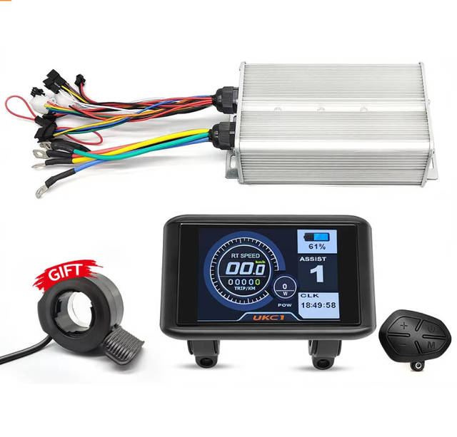 JN Ebike Conversion Kit 48V-72V 60A Sine Wave Controller 3000W HUB Motor LCD Display Thumb Throttle