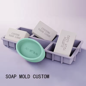 Stampo per torta in <span class=keywords><strong>Silicone</strong></span> personalizzato per vendita calda fatto a mano fai da te stampo per sapone personalizzato in <span class=keywords><strong>Silicone</strong></span> rettangolare con Logo personalizzato strumento per <span class=keywords><strong>Bakeware</strong></span> - Product Image 2