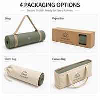 Individuelles Logo Gebogene Ovale Kapsel Öko-Vegane PU-Gummi Yogamatte Naturkautschuk Yogamatte zum Verkauf