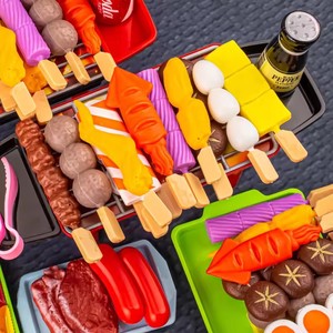 Jouets de cuisine pour enfants : Ensemble barbecue de simulation, ustensiles de cuisson, aliments simulés, jeu de rôle éducatif, cadeau - Product Image 3
