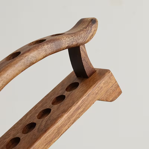 Organizador de Escritorio Estilo Vintage, Portalápices de Nogal, Soporte para Brochas de Maquillaje y Utensilios de Escritura con 6 Ranuras para Oficinas, Escuelas y Uso Doméstico - Product Image 6