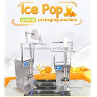 Machine automatique de scellage de bâtonnets de glace en acier inoxydable, remplissage liquide haute vitesse, scellage 3 côtés pour sacs/pochettes/sacs en film (mini)