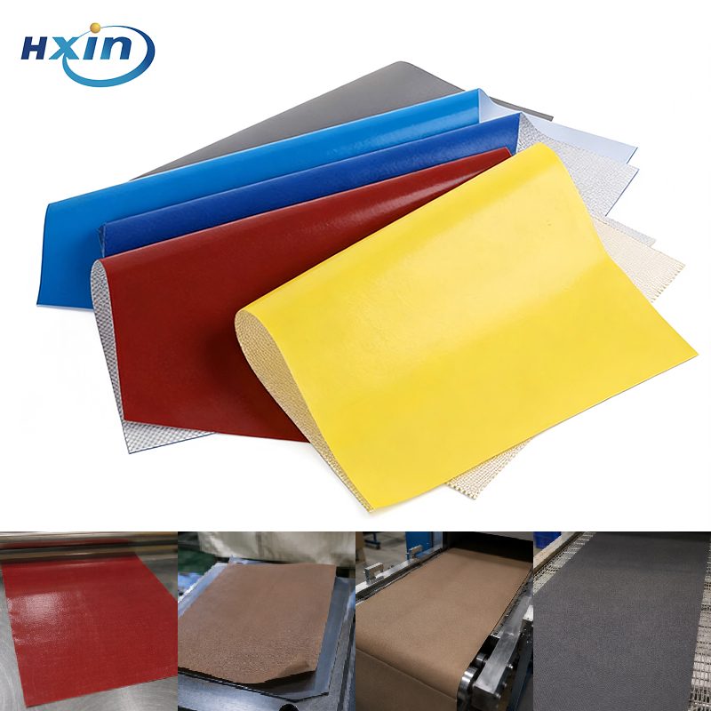 One Side Coated PTFE Fiberglass Glass Cloth Roll Breathable Backing Drying Fabric