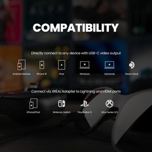 Gafas <span class=keywords><strong>XREAL</strong></span> <span class=keywords><strong>AIR</strong></span> 2 AR 120Hz 1080P 130 "Pantalla portátil 72g Gafas inteligentes AR ultraligeras - Product Image 5