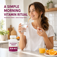 Tablet Kunyah Multivitamin Dewasa Harian 60 Tablet dengan Vitamin C, Vitamin E, Niacinamide, Seng, Pendukung Imunitas dan Energi