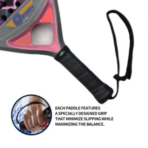 Venta al por mayor profesional personalizado 12K 18K carbono Paddle raquetas Da fibra de vidrio playa tenis paletas con red de nylon portátil - Product Image 5