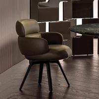 Offres promotionnelles : Chaise de salle à manger moderne en cuir, pieds en acier carbone, fauteuil pivotant ergonomique, durable, imperméable, luxe pour la maison