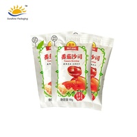 Fournisseur chinois d'emballages plats thermoscellés personnalisés pour petites sachets de sauce tomate, sauce ketchup