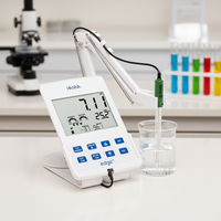 pH-mètre numérique d'eau, mètre TDS/ORP, mesureur de pH et EC, pH-mètre de paillasse pour aquarium Hannae avec connexion d'imprimante de température