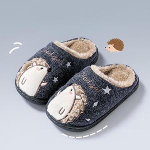 Zapatillas de animales con forro de piel con diseño de <span class=keywords><strong>erizo</strong></span> bonito para mujer, zapatillas de <span class=keywords><strong>erizo</strong></span> de interior peludas bordadas difusas - Product Image 4